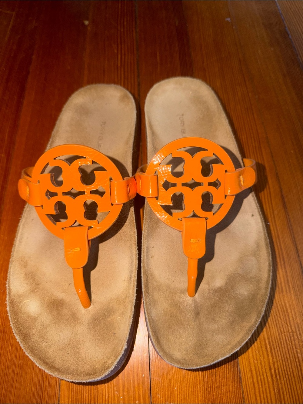 Tory Burch Miller Cloud Orange Sandal - Size 8